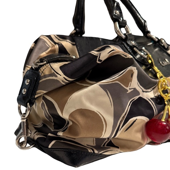 Coach Multicolor Sateen Ashley Scarf Print Satchel Purse - Picture 11 of 12